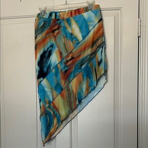 Fashion Nova Asymmetrical Multicolor Skirt